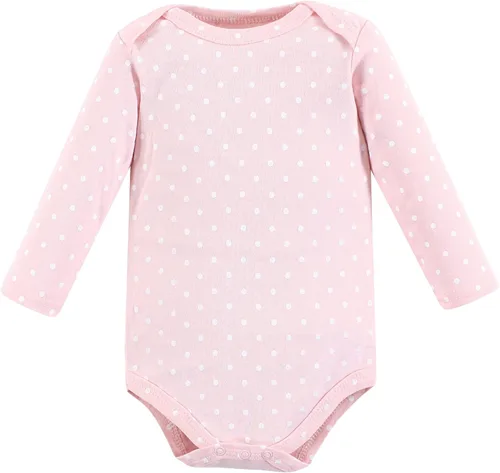 Vista 7 de Hudson Baby baby-girls Cotton Long-sleeve Bodysuits 5-pack