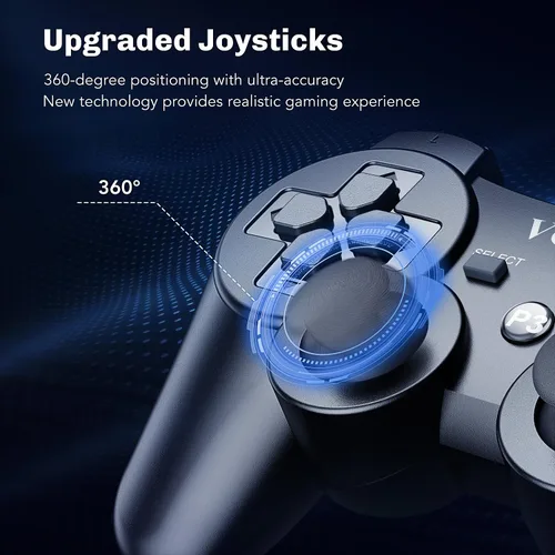 Vista 5 de VOYEE Wireless Controller Compatible with Playstation 3, PS-3 Controller with Upgraded JoystickRechargerable BatteryMotion ControlDouble Shock