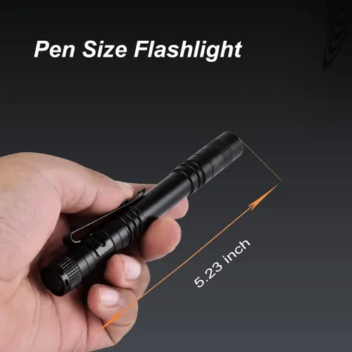 Vista 4 de Linterna de la pluma,2PCS llevó las linternas de la luz de la pluma con el clip,Mini linterna de bolsillo pequeña linterna de inspección de Penlight
