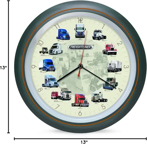 Vista 5 de Mark Feldstein Freightliner Trucks - Reloj de pared con sonido