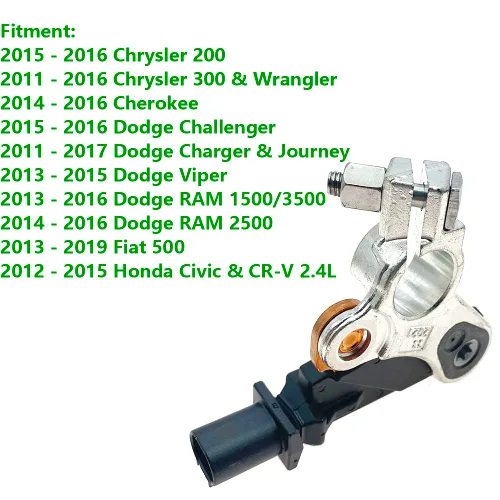 Vista 4 de Sensor de corriente de batería Sensor de temperatura de voltaje de batería para Chrysler 200 300 Wrangler Cherokee Dodge Challenger Journey Honda