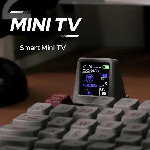 Vista 2 de EPOMAKER RT100 - Junta de 97 teclas BT5.02.4GUSB-C Teclado mecánico con pantalla de visualización personalizable, perilla, enchufe intercambiable