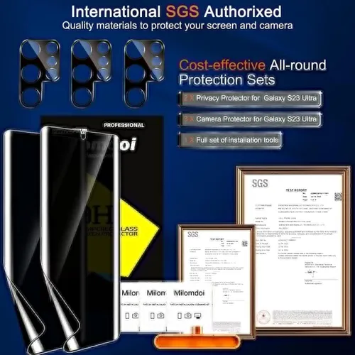 Vista 2 de Milomdoi Protector de pantalla de privacidad para Samsung Galaxy S23 Ultra