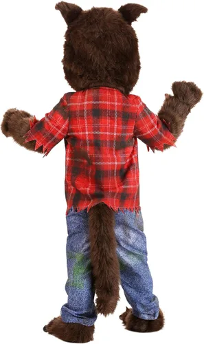 Vista 3 de Disfraz marrón de hombre lobo para niño pequeño