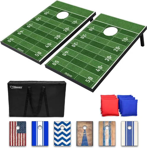 Vista 11 de GoSports Portable Cornhole Sets- Includes 2 Boards, 8 Bean Bags, Carry Case