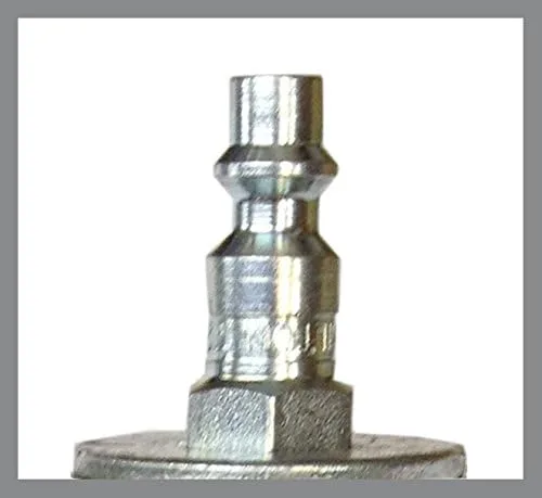 Vista 2 de PNEU1 Gancho universal para herramientas neumáticas de cambio rápido de acero inoxidable con acoplador I M de 1/4" y perfil de enchufe