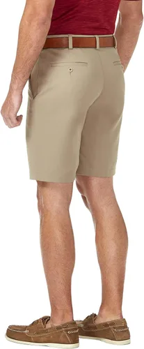 Vista 3 de Haggar Men's Cool 18 Pro Straight Fit 4-Way Stretch Flat Front Expandable Waist Short with Big & Tall Sizes