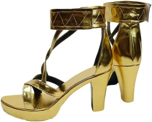 Vista 3 de COSGOGO Juego Genshin Impact Candace Cosplay Zapatos de Halloween Carnaval Fiesta Mujeres Zapatos de tacón alto