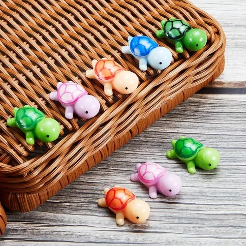 Vista 3 de Jetec 30 figuras de animales de tortuga, recuerdos de fiesta, figura de tortuga marina, figuras en miniatura, adornos de océano para figuras