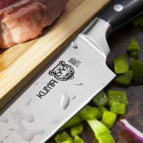 Vista 2 de KUMA Cuchillo de chef multiusos Pro Bolster Edition (juego de 3) – Cuchillo de chef de 8 pulgadas para tallar, cortar y cortar – Gran mango