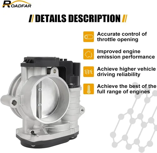 Vista 3 de Cuerpo del acelerador eléctrico de inyección de combustible: TB1177 ROADFAR Fit para Hyundai para Azera 3.3L 3.8L 07-11, para Hyundai para Veracruz