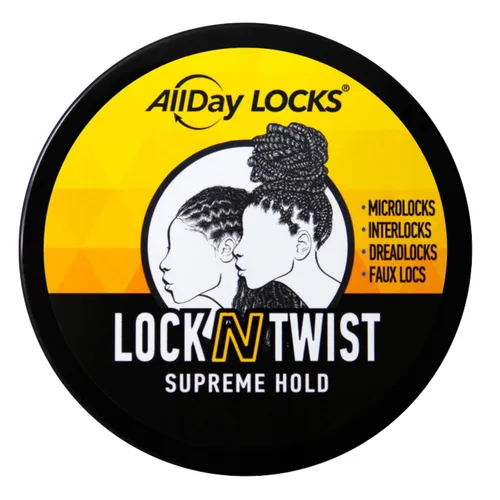 Vista 2 de AllDay Locks Lock N Twist (5 onzas) Sujeción suprema, sin encrespamiento ni descamación Gel fijador hidratante y nutritivo Con infusión de uva