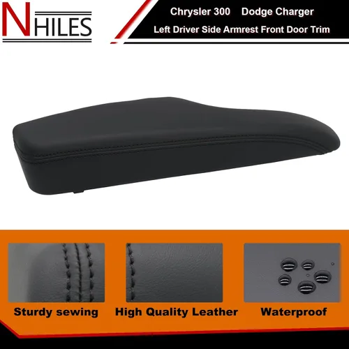 Vista 3 de NHILES Apoyabrazos para lado del conductor izquierdo y lado del pasajero derecho de la puerta delantera Compatible con Chrysler 300 Dodge Charger