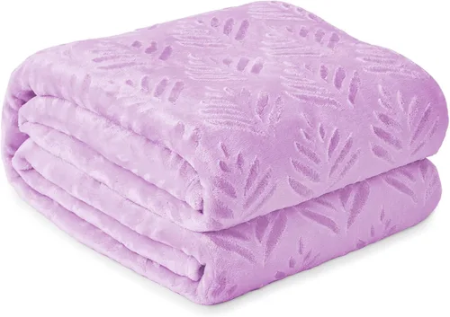 Vista 23 de Exclusivo Mezcla Manta de Vellón Tamaño King para Cama, Mantas Súper Suaves y Acogedoras para Uso Durante Todas las Estaciones, Patrón de Hojas