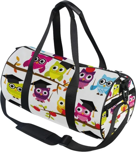 Vista 3 de Use4 Hipster Owl Olwet Bird Travel Duffel Bag Sport Gym Luggage Bag