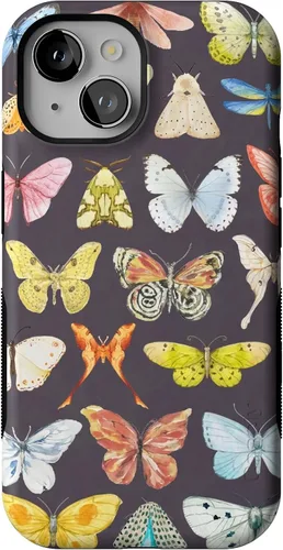 Vista 41 de Casely Funda para iPhone 15 Flores pintadas Frida Kahlo Floral Girly Funda atrevida Compatible con MagSafe