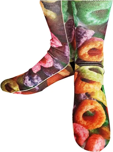 Vista 2 de KACOLOR - Calcetines de tubo para hombre con estampado 3D
