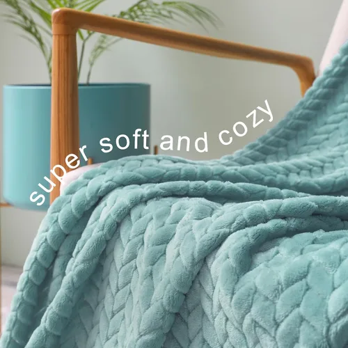 Vista 4 de Exclusivo Mezcla - Manta de forro polar tamaño King para cama, 90 x 104 pulgadas, mantas suaves y acogedoras de franela jacquard, ligeras, mullidas