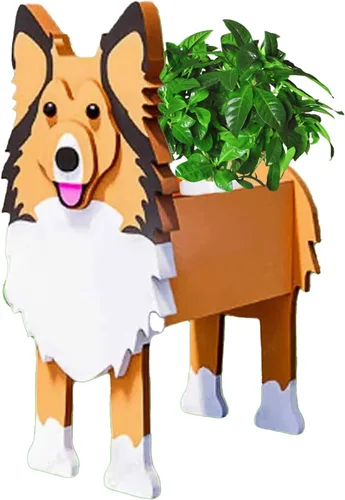 Vista 36 de Macetero de flores para perros, regalos para mujeres, bonitas macetas de PVC para perros, macetas para interiores y exteriores, maceta de jardín