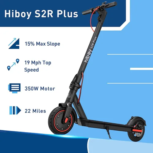 Vista 9 de Hiboy S2R Plus Electric Scooter for Adults, 19 MPH, 22-Mile Range