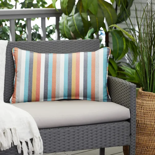 Vista 4 de Sorra Home AMZS833121SP - Almohada para interiores y exteriores, 12 x 18 pulgadas, Surround Sunrise