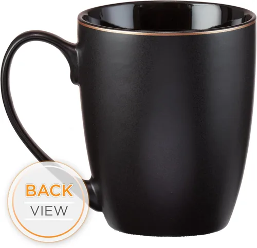 Vista 6 de Christian Art Gifts Taza de café de cerámica negra mate – 12 oz. Taza de café y té inspiradora sin plomo ni cadmio para hombres y mujeres