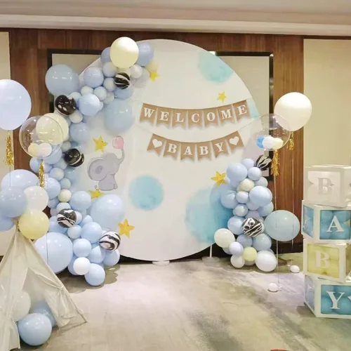 Vista 6 de Letreros de bienvenida de arpillera para baby shower, banderas de revelación de género, decoración de fiesta para baby shower, pancarta rústica