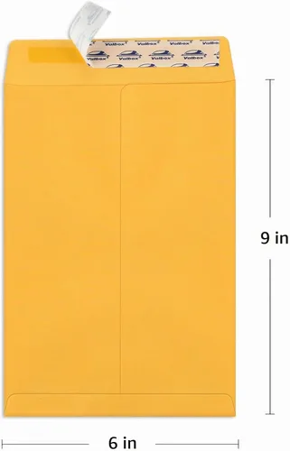 Vista 2 de ValBox - Sobres de catálogo autosellados de seguridad de 6 x 9 pulgadas, paquete de 250 sobres pequeños de papel kraft marrón para envío