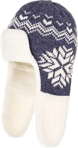 Vista 4 de Team Snowflake Gorro de invierno para mujer, divertido sombrero Ushanka con orejeras