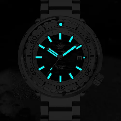 Vista 3 de ADDIESDIVE Relojes de buceo para hombre, reloj de pulsera automático, resistente al agua 300 M, fecha, pantalla analógica, esfera luminiscente 2098