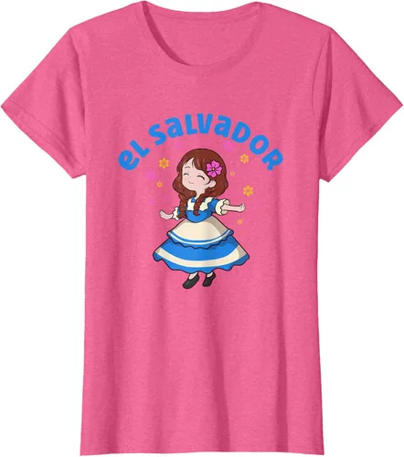 Vista 56 de Camiseta de mujer hispana con bandera salvadoreña de El Salvador Orgullosa, Negro