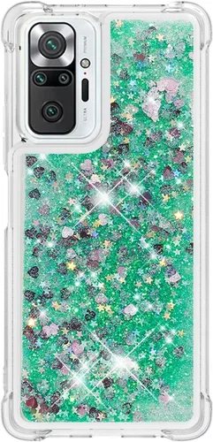 Vista 70 de Funda de silicona transparente con purpurina para Xiaomi Redmi A1 Bling Liquid Clear Star Heart Silicone Bumper a prueba de golpes, funda Azul