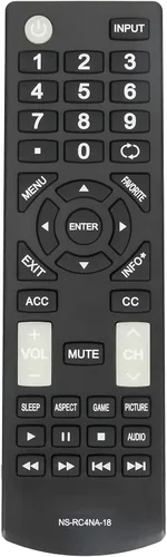Vista 5 de NSRC4NA18 NS-RC4NA-18 - Remoto de repuesto compatible con Insignia TV HDTV NS-22D420NA18 NS-24D310NA19 NS-32D220NA18 NS-39D310NA19 NS-39D310NA17