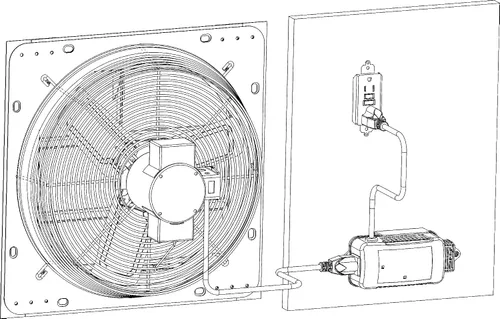 Vista 4 de iLIVING ILG8SFRC - Kit de control remoto inteligente con termostato programable, humidistato, controlador de velocidad de estado sólido