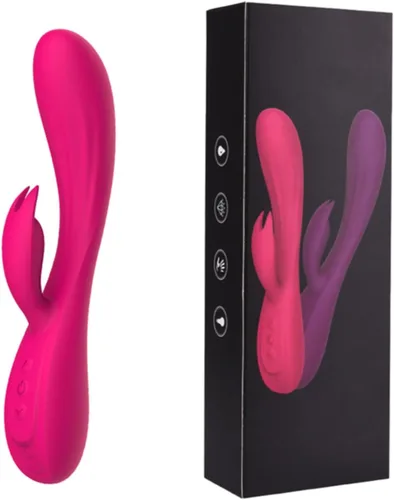 Vista 10 de Vibrador Conejo Vibrador Punto G Consolador para Mujeres Clítoris Doble Vibración Pezón para Adultos Juguetes Sexuales