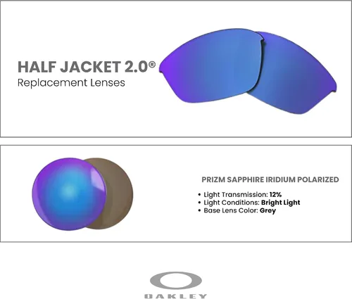 Vista 3 de OAKLEY Original Half Jacket 2.0 XL OO9154 Replacement Lenses For Men For Women+ Bundle Microfiber Pouch -FRAMES NOT INCLUDED