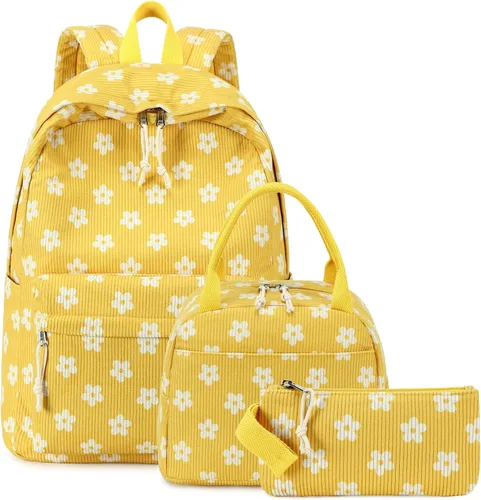 Vista 19 de Bluboon - Mochila escolar para niñas y mujeres para uso diario y de estilo informal, para portátil de 15 pulgadas, con bolsa para almuerzo y bolsa