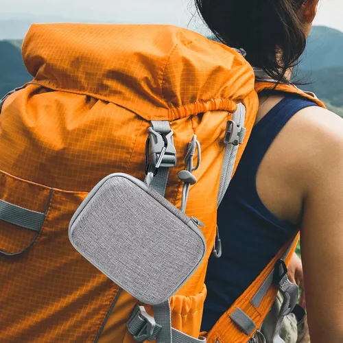 Vista 7 de Funda de viaje para microscopio de bolsillo LED Carson MicroBrite Plus 60x-120x Estuche de transporte portátil duro bolsa gris