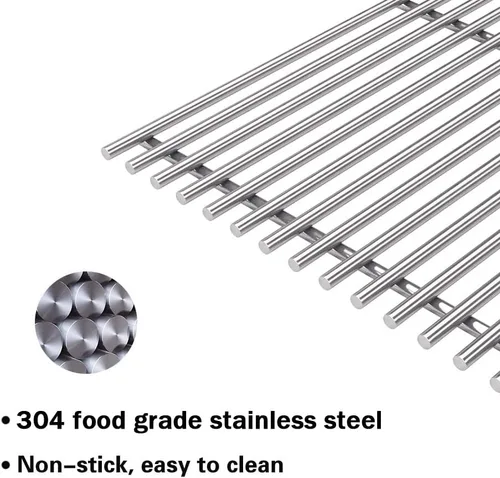 Vista 3 de S5492A (paquete de 2) rejillas de cocina de alambre de acero inoxidable de 23.25 pulgadas de repuesto para Viking VGBQ 30 en serie T, VGBQ 41