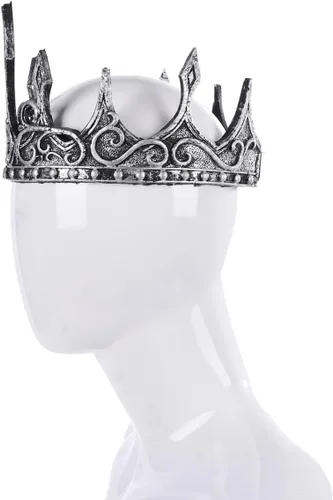 Vista 7 de Corona de rey real adulto, corona de príncipe antiguo para cosplay de Halloween