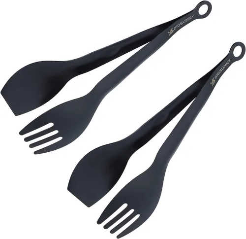 Vista 8 de MSY BIGSUNNY Pinzas pequeñas para servir, 6 pulgadas, pinzas de acero inoxidable de primera calidad, juego de 4 (negro, 6 pulgadas)