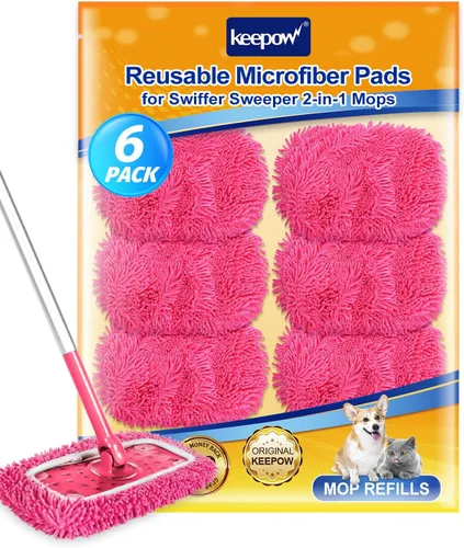 Vista 9 de KEEPOW Almohadillas de microfibra reutilizables compatibles con Swiffer