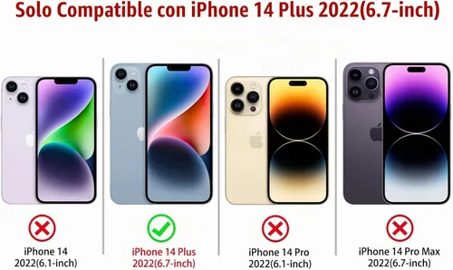 Vista 7 de Lovmooful Funda para iPhone 14 Plus, diseño de mariposa negra (mariposa) 2
