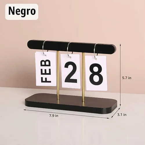 Vista 2 de Calendario Diario Perpetuo con Tapa para Escritorio 2026 Decoración Reutilizable para Escritorio de Oficina Accesorios para el Hogar Accesorios