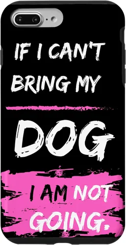 Vista 9 de iPhone 14 Funny Dog Slogan. Si no puedo traer a mi perro, no me voy. Funda