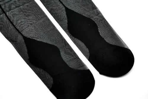 Vista 5 de ICGSUQR 2 pares de medias altas de nailon sexy con costura trasera para mujer, ligueros con tirantes, medias de tacón cubano