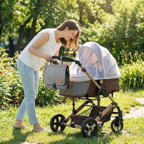 Vista 6 de UBRAVOO Portable Diaper Changing Pad - Baby Diaper Changer Travel Bag with Wipes Pocket, Smart Design Portable Changing Mat, Infant Travel Station