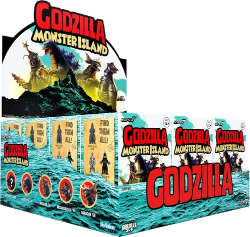 Vista 10 de Super7 Toho Shogun Godzilla - Figuras de reacción planas de caja ciega, paquete de 12 unidades, 3.75 pulgadas