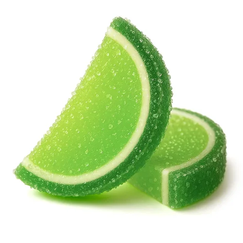Vista 2 de NY Spice Shop Rebanadas de fruta de manzana – 1 libra de sabor cítrico masticable de gelatina de fruta de caramelo – Manzanas en rodajas a