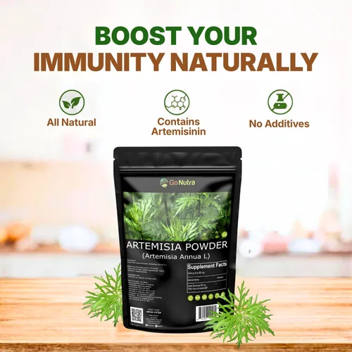 Vista 3 de Go Nutra Polvo de ajenjo dulce (Artemisia annua) Artemisinina natural Apoya la salud digestiva, la energía y los antioxidantes Té de hierbas